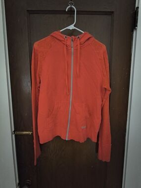 Marmot Bright Orange Zip-Up Hoodie